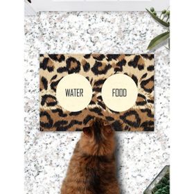 PatiPeti Leopar Kedi Köpek Mama Eğitim Paspası ve Beslenme Altlığı