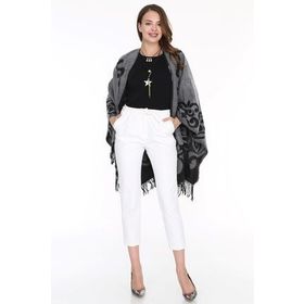 Patiska 1163357 Gri Kadın Panço
