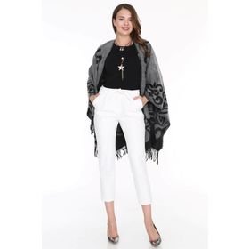 Patiska 1163357 Gri Kadın Panço