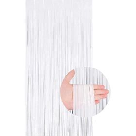Patladı Gitti 100x200 cm Beyaz Metalize Arka Fon Kapı Perdesi