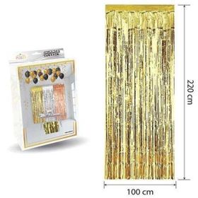 Patladı Gitti 100x200 cm Gold Metalize Arka Fon Kapı Perdesi