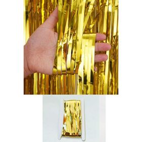 Patladı Gitti 100x200 cm Gold Metalize Arka Fon Kapı Perdesi