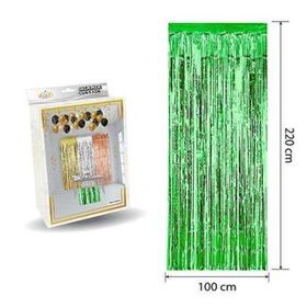 Patladı Gitti 100x200 cm Metalize Yeşil Arka Fon Kapı Perdesi
