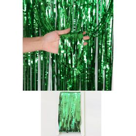 Patladı Gitti 100x200 cm Metalize Yeşil Arka Fon Kapı Perdesi