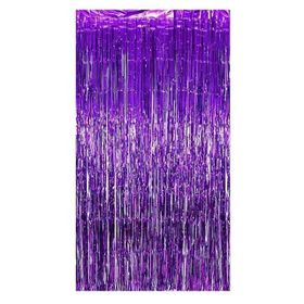 Patladı Gitti 100x200 cm Mor Metalize Arka Fon Kapı Perdesi
