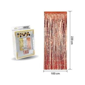 Patladı Gitti 100x200 cm Rose Gold Metalize Arka Fon Kapı Perdesi