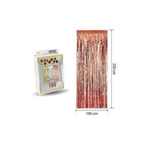 Patladı Gitti 100x200 cm Rose Gold Metalize Arka Fon Kapı Perdesi