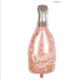 Patladı Gitti 100x48 cm Cheers Yazılı Büyük Boy Şampanya Şişesi Bride To Be Bekarlığa Veda Folyo Balon