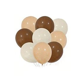 Patladı Gitti 12 inç Kahverengi Deniz Kumu Ten Rengi 10 Adet Balon