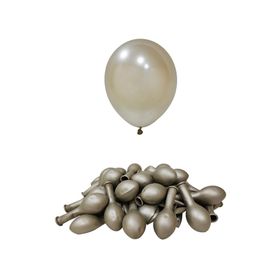 Patladı Gitti 12 inç Krom Beyaz Altın 10 Adet Balon