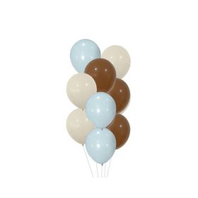 Patladı Gitti 12 inç Makaron Mavi Deniz Kumu Kahverengi 10 Adet Balon