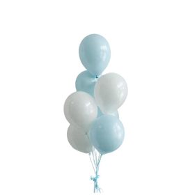 Patladı Gitti 12 inç Mavi Beyaz 10 Adet Balon