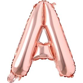 Patladı Gitti 16 inç 36 cm A Harf Rose Gold Folyo Balon