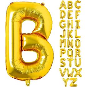 Patladı Gitti 16 inç 36 cm B Harf Gold Folyo Balon
