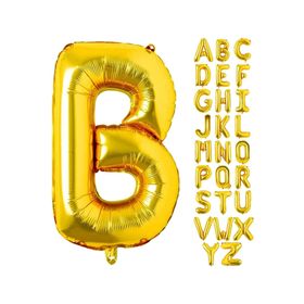 Patladı Gitti 16 inç 36 cm B Harf Gold Folyo Balon