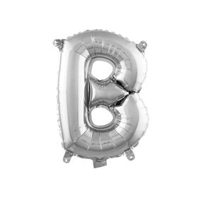 Patladı Gitti 16 inç 36 cm B Harf Gümüş Folyo Balon