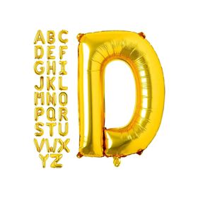 Patladı Gitti 16 inç 36 cm D Harf Gold Folyo Balon