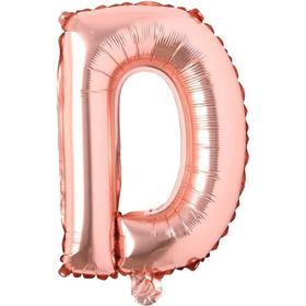 Patladı Gitti 16 inç 36 cm D Harf Rose Gold Folyo Balon