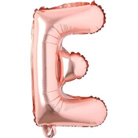 Patladı Gitti 16 inç 36 cm E Harf Rose Gold Folyo Balon