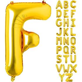 Patladı Gitti 16 inç 36 cm F Harf Gold Folyo Balon