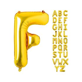 Patladı Gitti 16 inç 36 cm F Harf Gold Folyo Balon