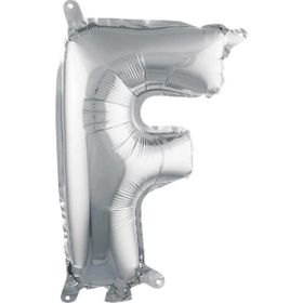 Patladı Gitti 16 inç 36 cm F Harf Gümüş Folyo Balon
