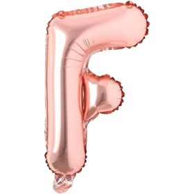 Patladı Gitti 16 inç 36 cm F Harf Rose Gold Folyo Balon