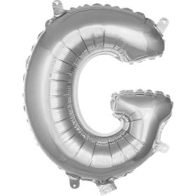 Patladı Gitti 16 inç 36 cm G Harf Gümüş Folyo Balon