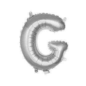 Patladı Gitti 16 inç 36 cm G Harf Gümüş Folyo Balon