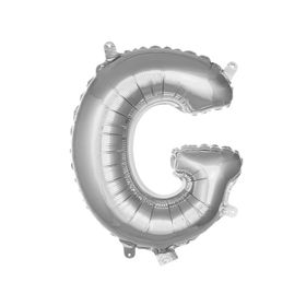 Patladı Gitti 16 inç 36 cm G Harf Gümüş Folyo Balon