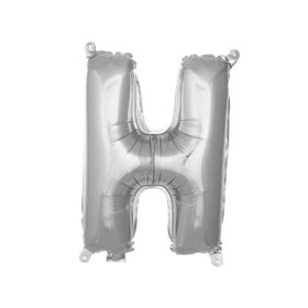 Patladı Gitti 16 inç 36 cm H Harf Gümüş Folyo Balon