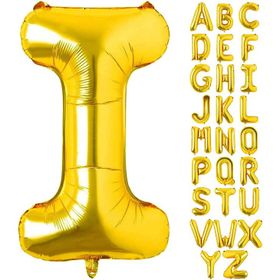 Patladı Gitti 16 inç 36 cm I Harf Gold Folyo Balon
