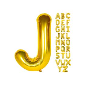 Patladı Gitti 16 inç 36 cm J Harf Gold Folyo Balon