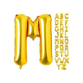 Patladı Gitti 16 inç 36 cm M Harf Gold Folyo Balon