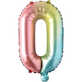Patladı Gitti 16 inç 36 cm O Harf Gökkuşağı Folyo Balon