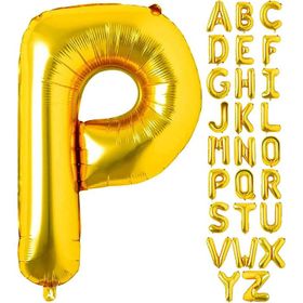 Patladı Gitti 16 inç 36 cm P Harf Gold Folyo Balon