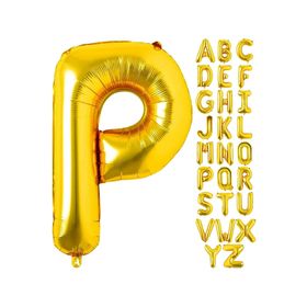 Patladı Gitti 16 inç 36 cm P Harf Gold Folyo Balon
