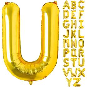 Patladı Gitti 16 inç 36 cm U Harf Gold Folyo Balon