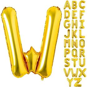 Patladı Gitti 16 inç 36 cm W Harf Gold Folyo Balon