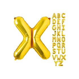 Patladı Gitti 16 inç 36 cm X Harf Gold Folyo Balon