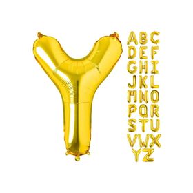Patladı Gitti 16 inç 36 cm Y Harf Gold Folyo Balon