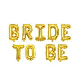 Patladı Gitti 16 inç 40 cm Bride To Be Gold Renk Parti Kutlama Folyo Balon Seti
