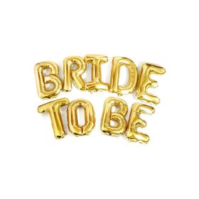 Patladı Gitti 16 inç 40 cm Bride To Be Gold Renk Parti Kutlama Folyo Balon Seti