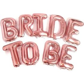 Patladı Gitti 16 inç 40 cm Bride To Be Rose Gold Renk Parti Kutlama Folyo Balon Seti