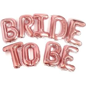 Patladı Gitti 16 inç 40 cm Bride To Be Rose Gold Renk Parti Kutlama Folyo Balon Seti