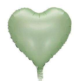 Patladı Gitti 18 inç 45 cm Adaçayı Kalp Folyo Balon