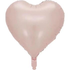 Patladı Gitti 18 inç 45 cm Bebek Pembesi Kalp Folyo Balon