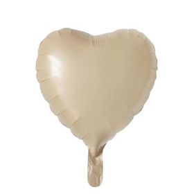 Patladı Gitti 18 inç 45 cm Bej Kalp Folyo Balon