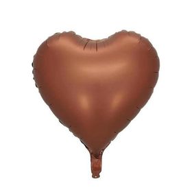 Patladı Gitti 18 inç 45 cm Karamel Kalp Folyo Balon