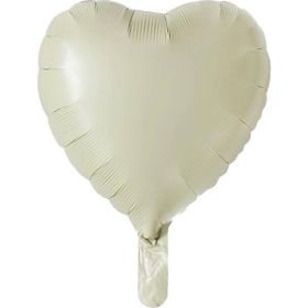 Patladı Gitti 18 inç 45 cm Krem Kalp Folyo Balon
